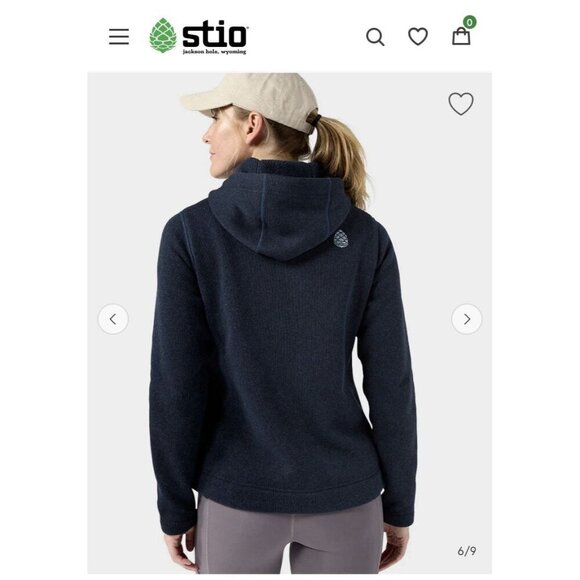 Stio Women’s Sweet water Fleece Full Zip Hoodie Mountain Shadow XL MSRP $159 - Picture 3 of 10